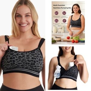 Momcozy Seamless Pumping Hands-Free Pumping & Nursing Bra, Wireless Comfort